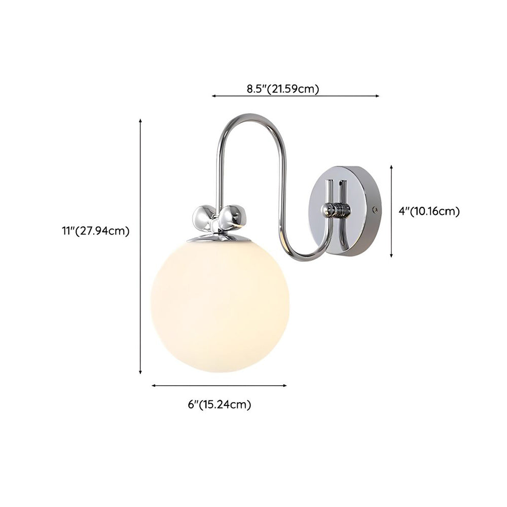 French Cream White Glass Wall | Wall Lamp | glass | 110V - 120V | Elegant Wall Illumination