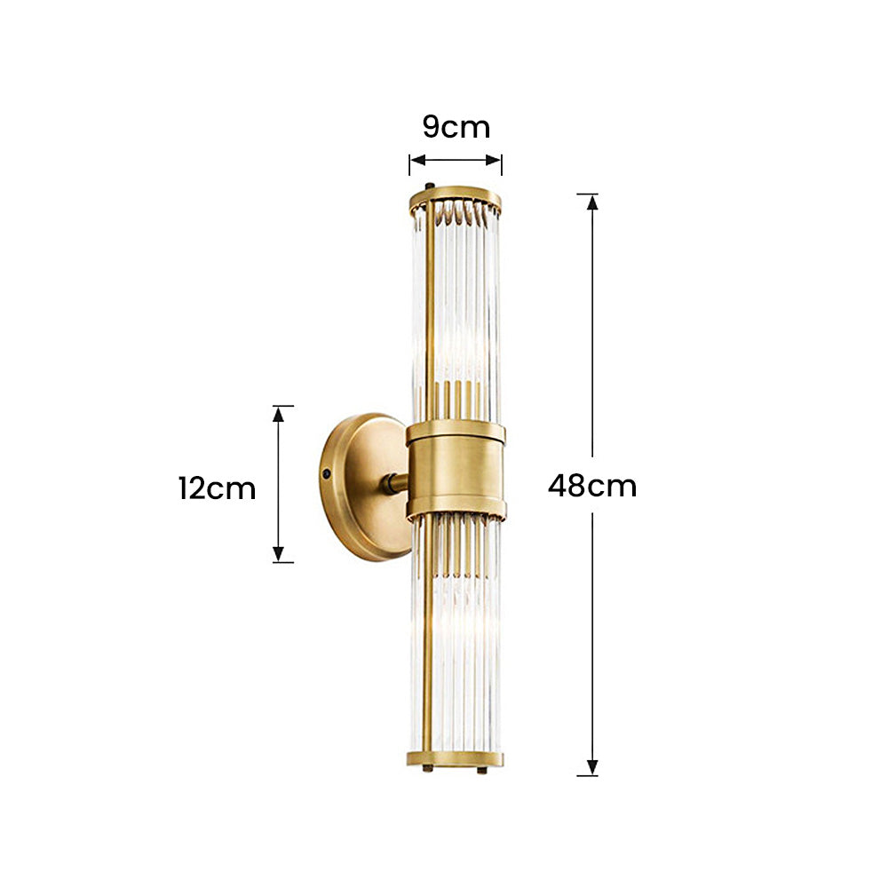 Classic Luxury Gold Bathroom Wall | Wall Lamp | Led | glass/iron | 110V - 120V | Elegant Wall Illumination