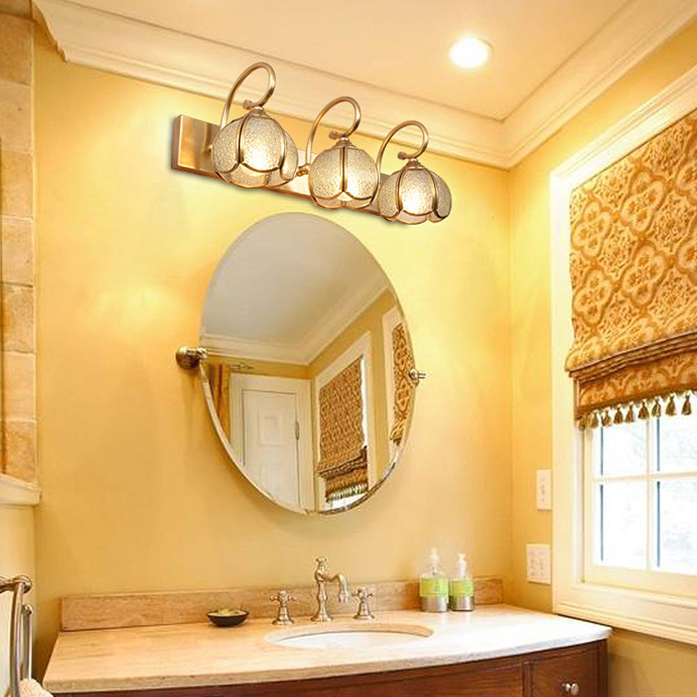 Classic Multi-headed Bathroom Wall Lamp | Wall Lamp | Led | glass | 110V - 120V | Elegant Wall Illumination