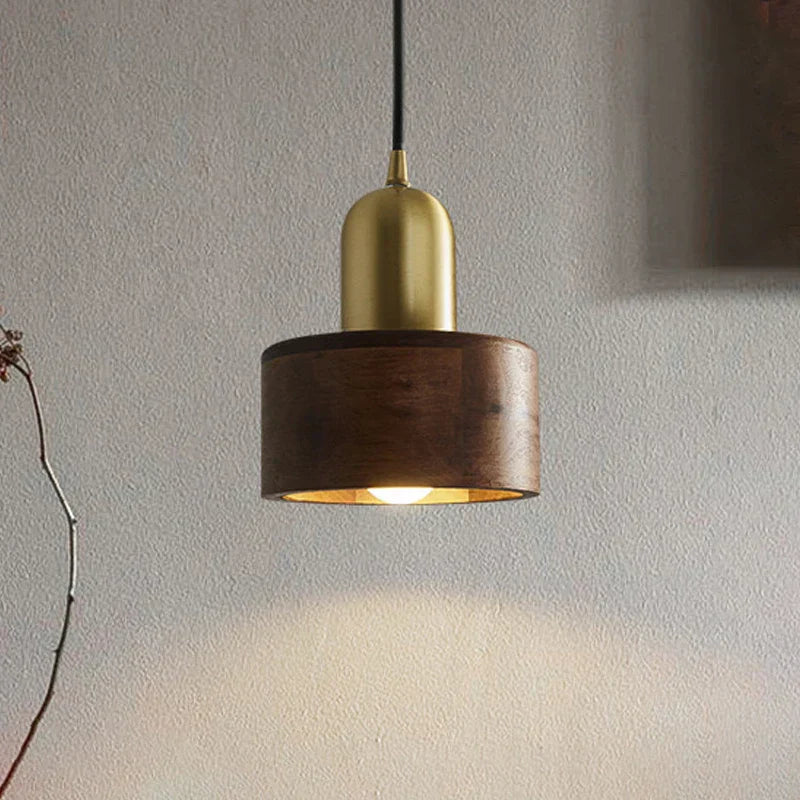 OakEcho Wooden Hanging Lamp | Lighting | brass/copper/wood | 90-260V | Premium Lighting Solution