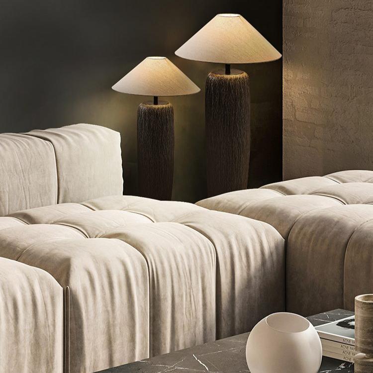 Weathered wooden floor lamp | Floor Lamp | LED | ceramic/metal | 60w | 240v | Stylish Floor Lighting