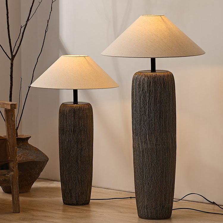 Weathered wooden floor lamp | Floor Lamp | LED | ceramic/metal | 60w | 240v | Stylish Floor Lighting