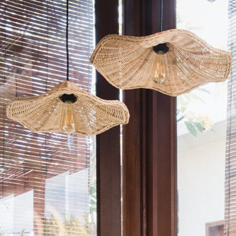 Boho Wicker Rattan Farmouse Pendant | Lighting | LED | 40W | 110V-120V | Premium Lighting Solution