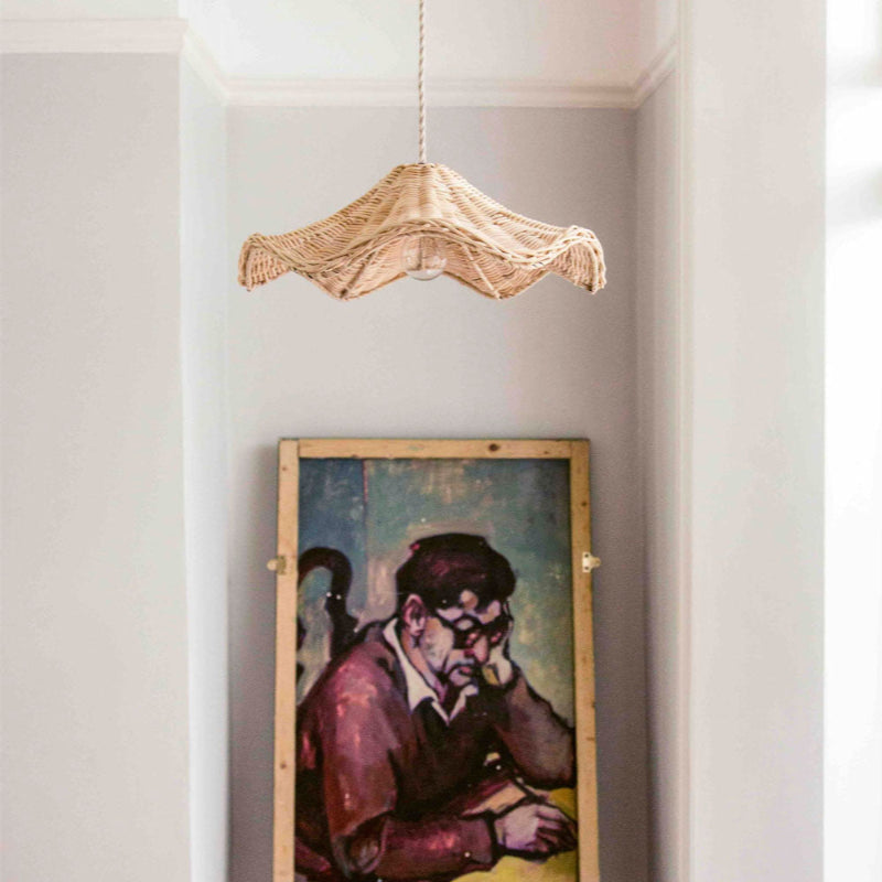 Boho Wicker Rattan Farmouse Pendant | Lighting | LED | 40W | 110V-120V | Premium Lighting Solution