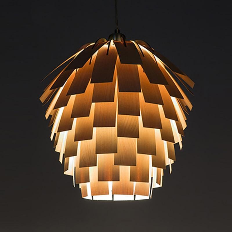 Artistic Artichoke Wooden Rustic Hanging | Lighting | LED | wood | 110V | Premium Lighting Solution