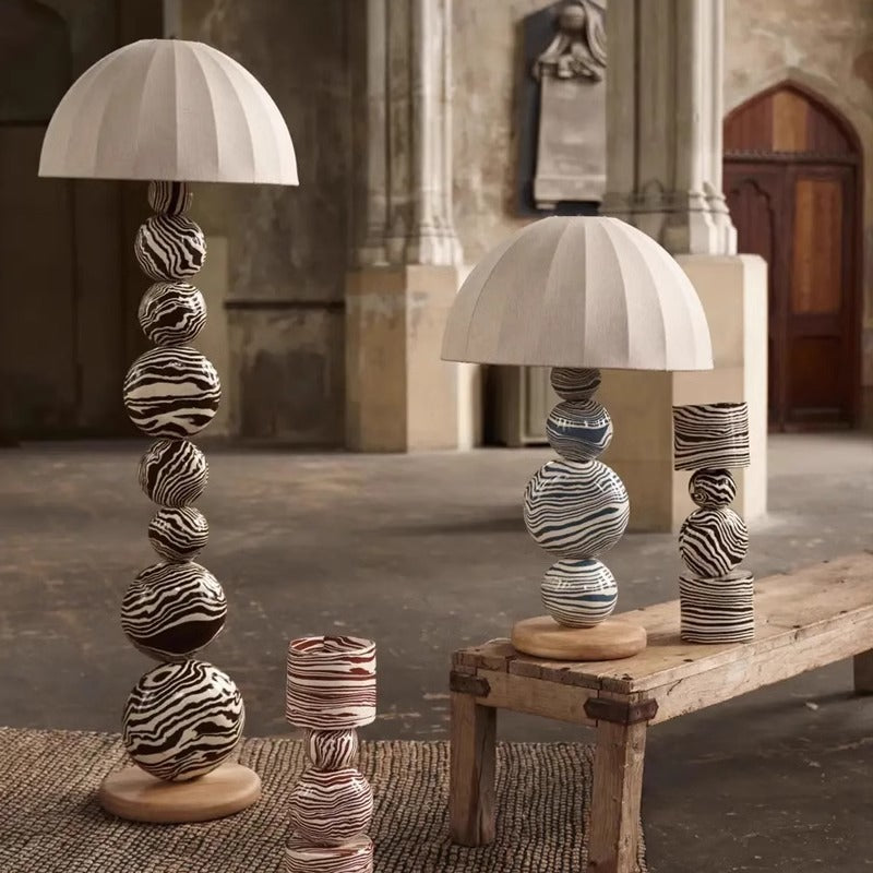 Zebra floor lamp | Floor Lamp | metal/wood | 240v | Stylish Floor Lighting