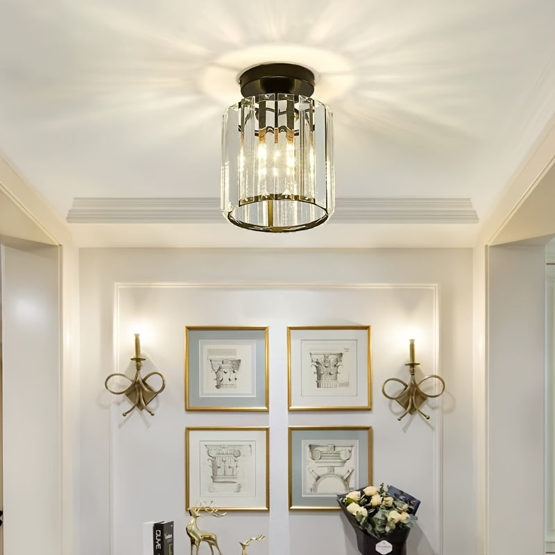 CrystalLuxe Modern Ceiling Lamp, Black | Lighting | glass/metal | Premium Lighting Solution