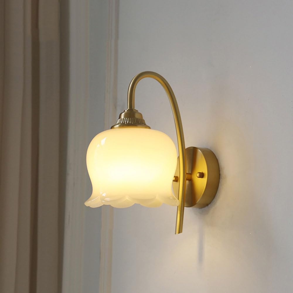 Elegant Copper Glass Wall Lamp | Wall Lamp | Copper/Resin | 110V-120V | Elegant Wall Illumination