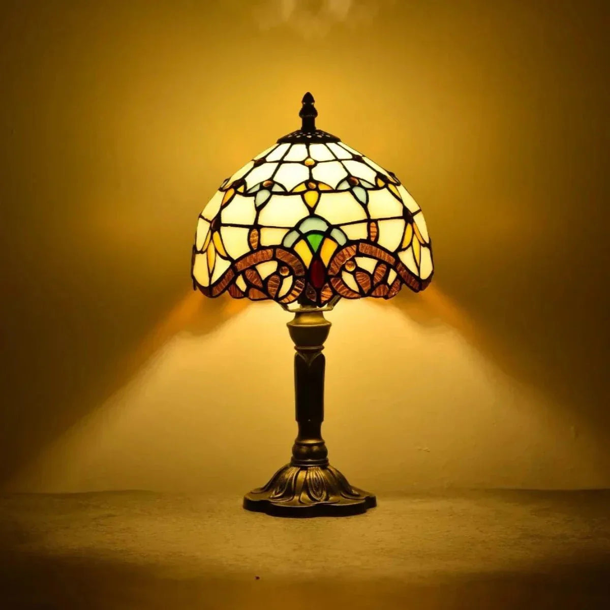 Artistry™ Antique Stained Glass Lamp | Table Lamp | Glass/metal | 220V | Sleek Table Accent