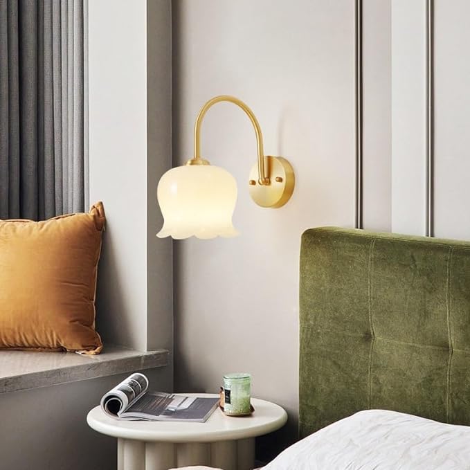 Elegant Copper Glass Wall Lamp | Wall Lamp | Copper/Resin | 110V-120V | Elegant Wall Illumination