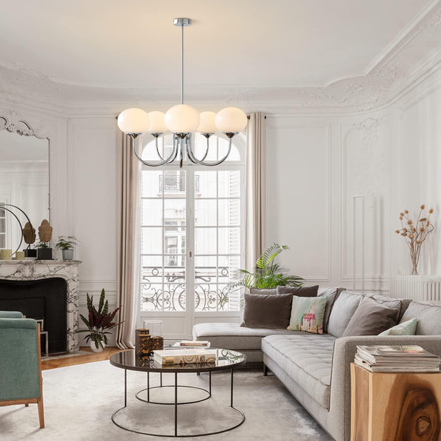 Bubble Pink Glass Marshmallow Chandelier | Ceiling Light | glass/metal | 110V-120V | Modern Ceiling Lighting