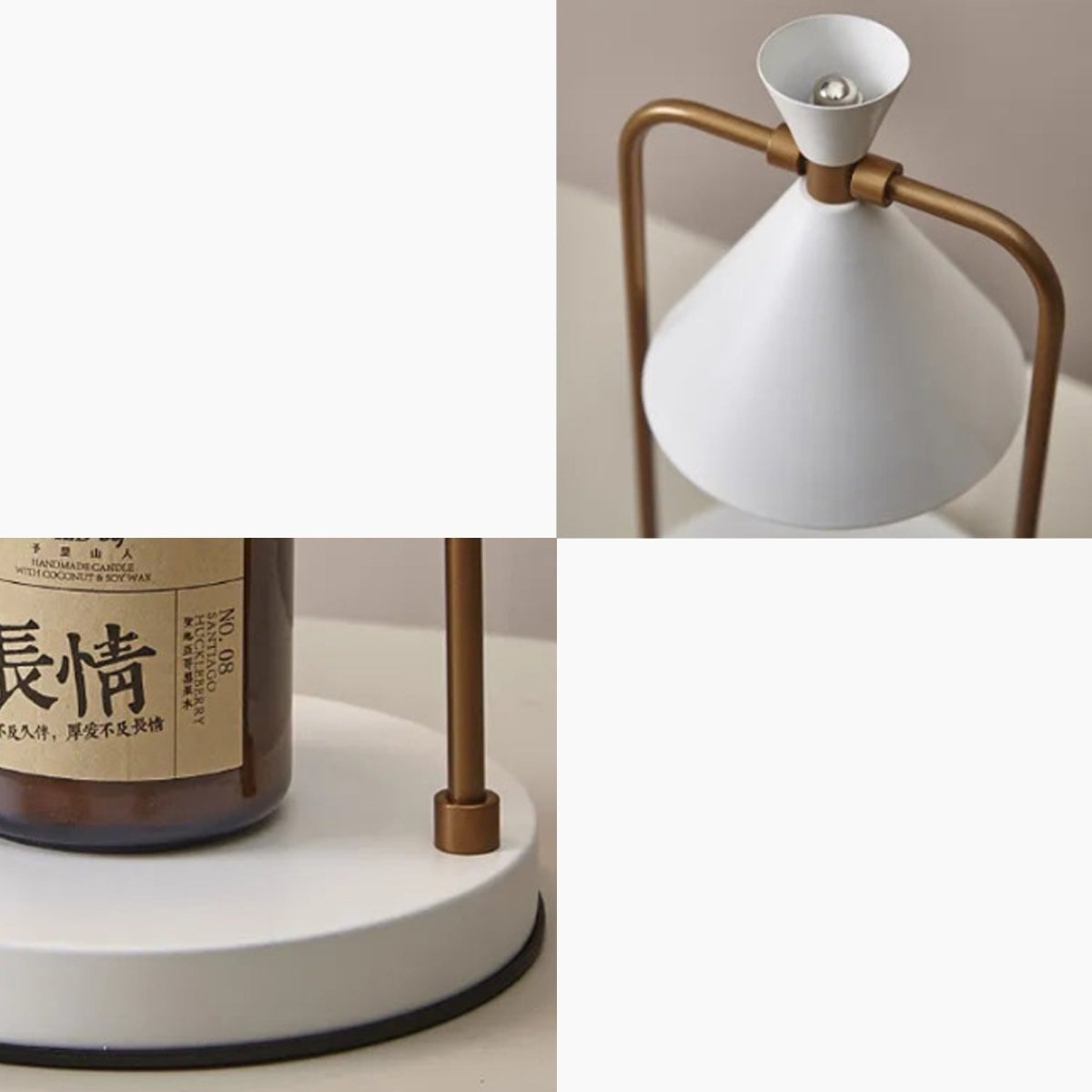 Kaoriya Japanese Dimmable Candle Warmer Table | Decorative Lamp | LED | metallic | 31-40W | Elegant Home Decor