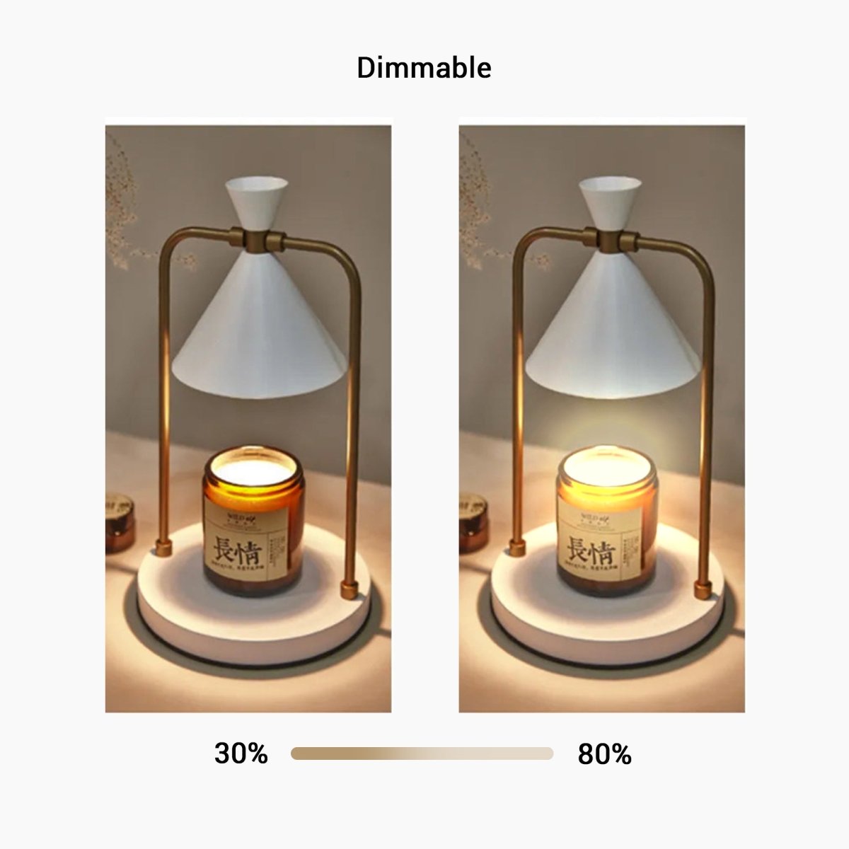 Kaoriya Japanese Dimmable Candle Warmer Table | Decorative Lamp | LED | metallic | 31-40W | Elegant Home Decor