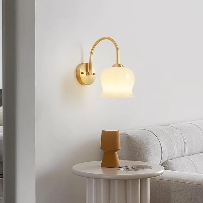 Elegant Copper Glass Wall Lamp | Wall Lamp | Copper/Resin | 110V-120V | Elegant Wall Illumination