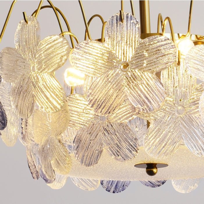 Classic Flower Shaped Stained Glass | Ceiling Light | LED | glass | 110V-120V | Modern Ceiling Lighting