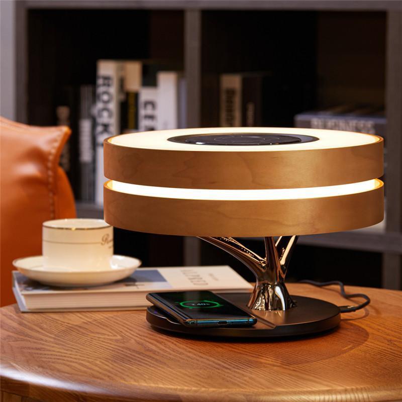 AuraFusion Dimmable Lamp Wireless | Lighting | LED | Metal/ABS/Rose Wood | Premium Lighting Solution