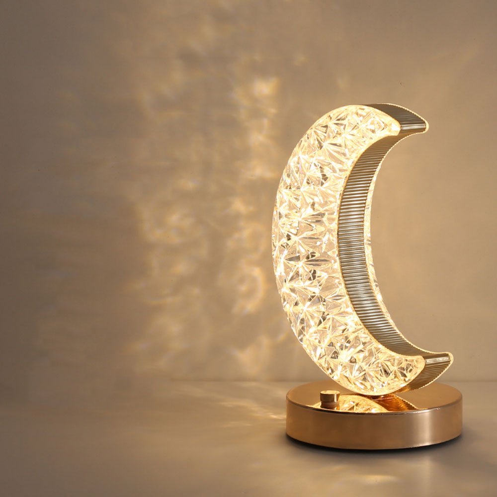 Astrivis Crystal Moon Lamp Wireless | Table Lamp | plastic/Crystal | Sleek Table Accent