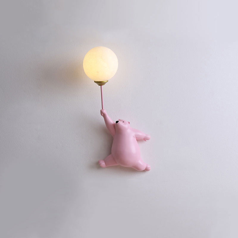 Teddy Wall Lamp White/Blue/Pink | Wall Lamp | Led | Elegant Wall Illumination