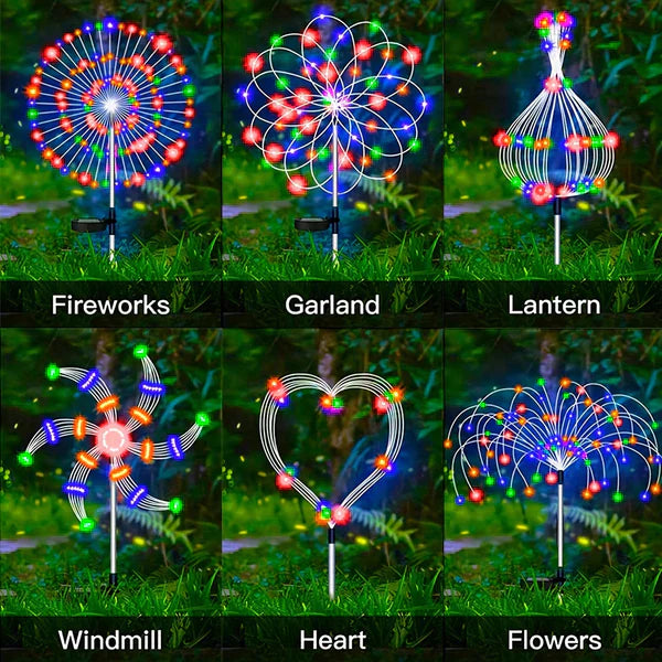 Pieces Outdoor Solar Garden Fireworks | Lighting | LED | Premium Lighting Solution