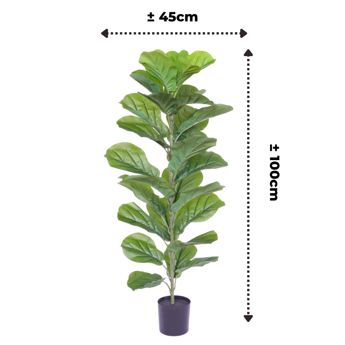 Artificial Ficus Plant 100cm Natural Eye-catcher | Decorative Item | iron | Elegant Home Decor