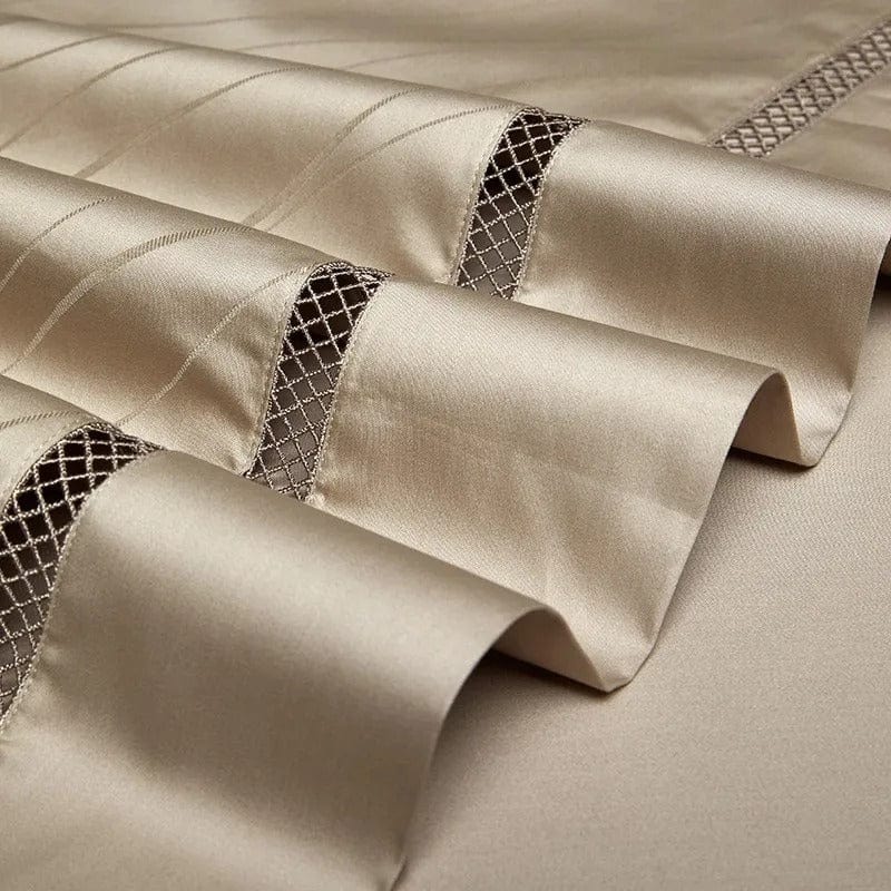Elegance Gold Duvet Cover Set (Egyptian | Duvet cover | cotton | Premium quality bedding for ultimate comfort
