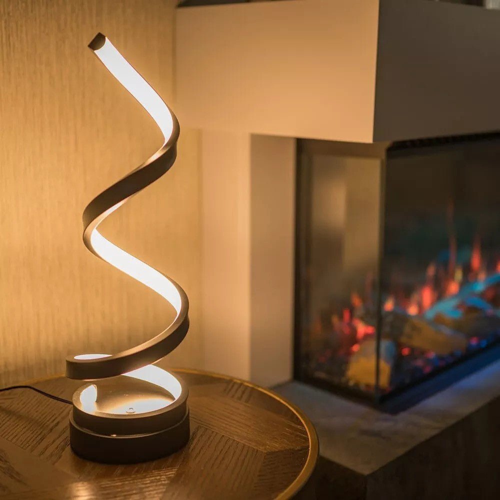 Spiralux™ Modern Spiral Table Lamp | Table Lamp | Iron | Sleek Table Accent