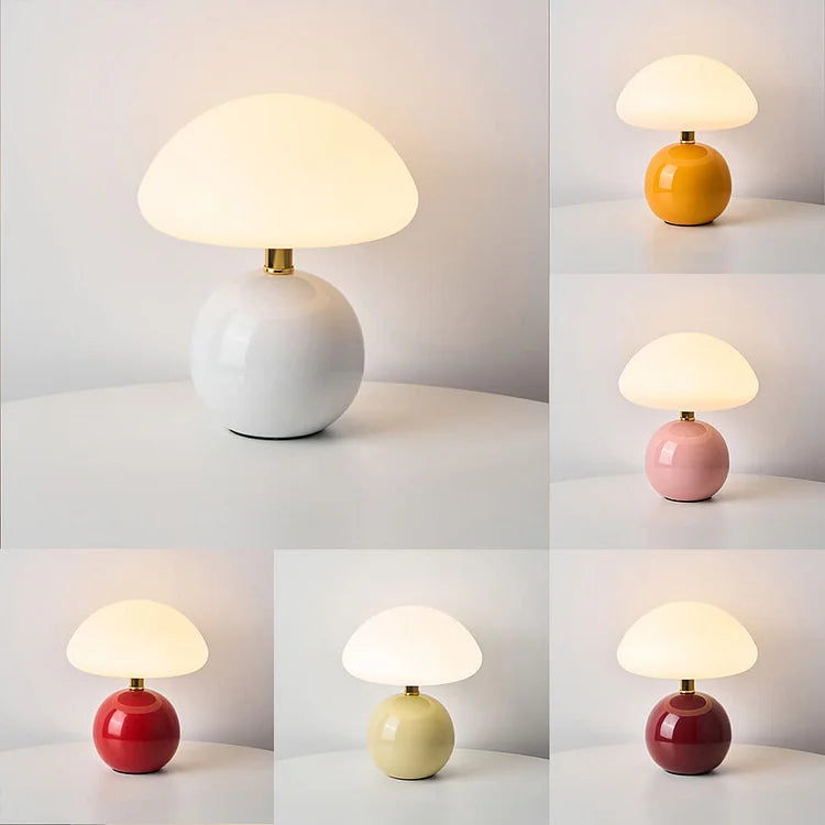 Éclaira™ French Pilz Lamp Elegant | Table Lamp | LED | Ceramic/PVC | 11-15W | Sleek Table Accent