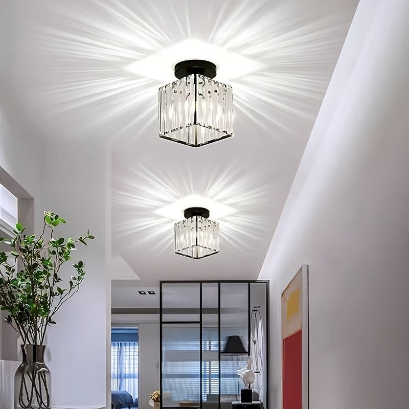 CrystalLuxe Modern Ceiling Lamp, Black | Lighting | glass/metal | Premium Lighting Solution