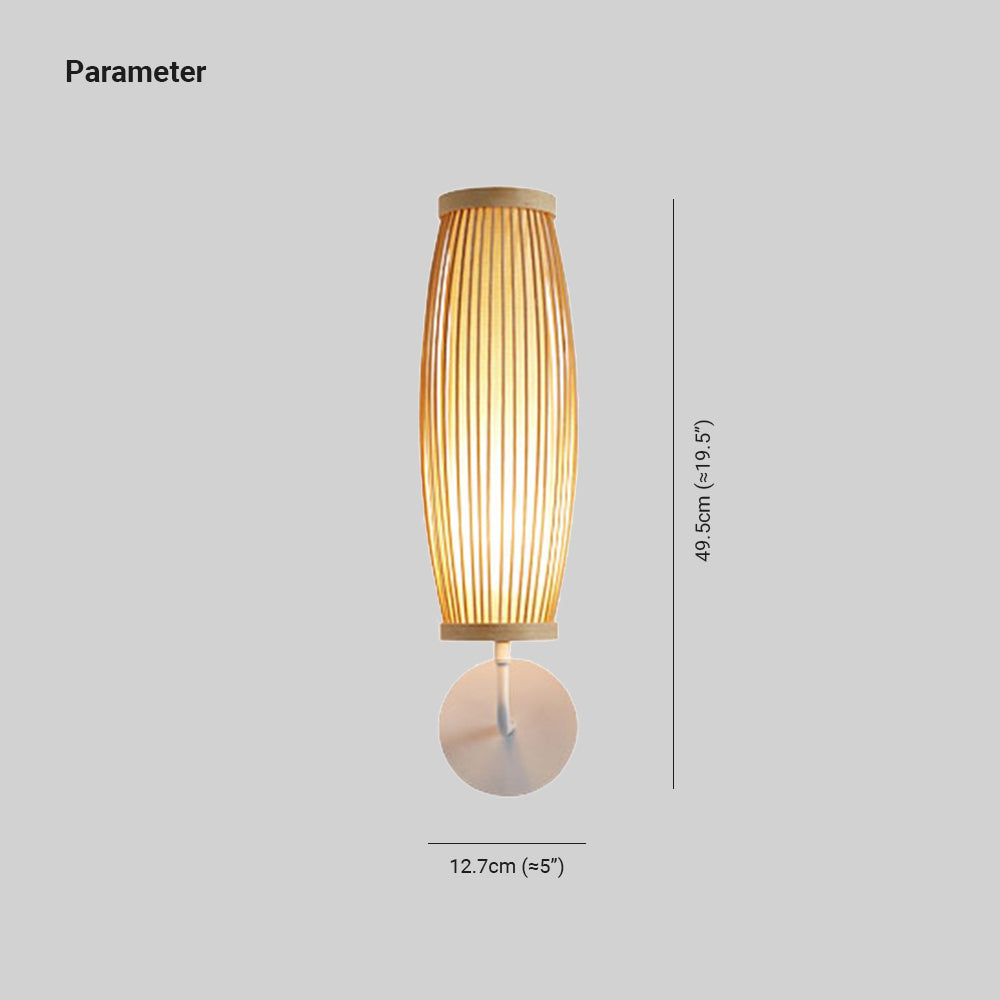Muto Japanese Wall Lamp Indoor | Wall Lamp | Led | bamboo | 110V - 240V | Elegant Wall Illumination