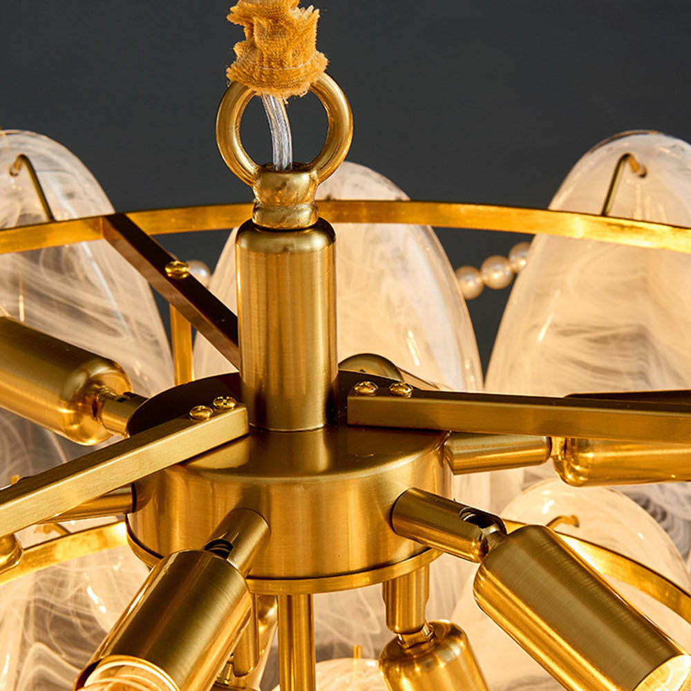 Modern Copper-Colored Hanging Lamp | Lighting | LED | copper/glass/wood | 110V-120V | Premium Lighting Solution