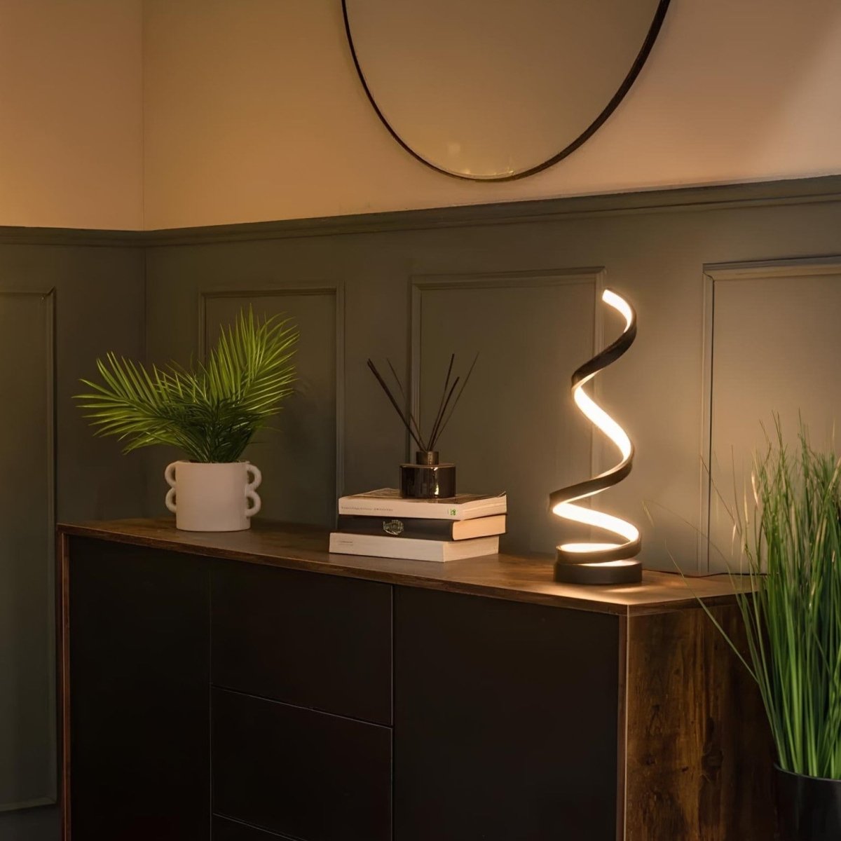 Spiralux™ Modern Spiral Table Lamp | Table Lamp | Iron | Sleek Table Accent