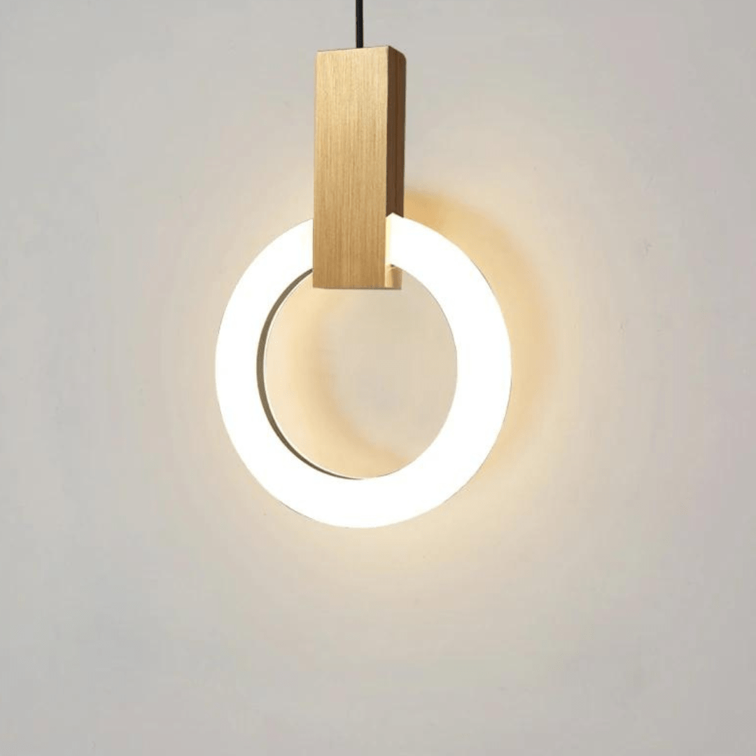 Nordic Wooden Hanging Lamp Circular | Lighting | LED | Warm White | aluminum/wood | 0-60 W | Premium Lighting Solution