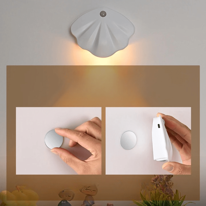 Innovative Rechargeable Shell Night Light | Lighting | Led | metal | 5W | Premium Lighting Solution