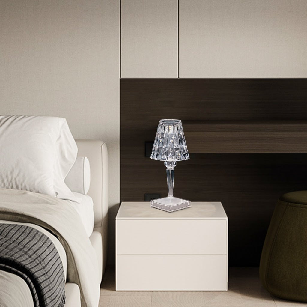 CrystalGlow™ Wireless Table Lamp Atmospheric | Table Lamp | LED | glass/Acrylic/crystal | 0.8W | Sleek Table Accent