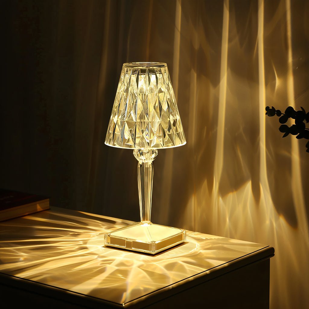 CrystalGlow™ Wireless Table Lamp Atmospheric | Table Lamp | LED | glass/Acrylic/crystal | 0.8W | Sleek Table Accent