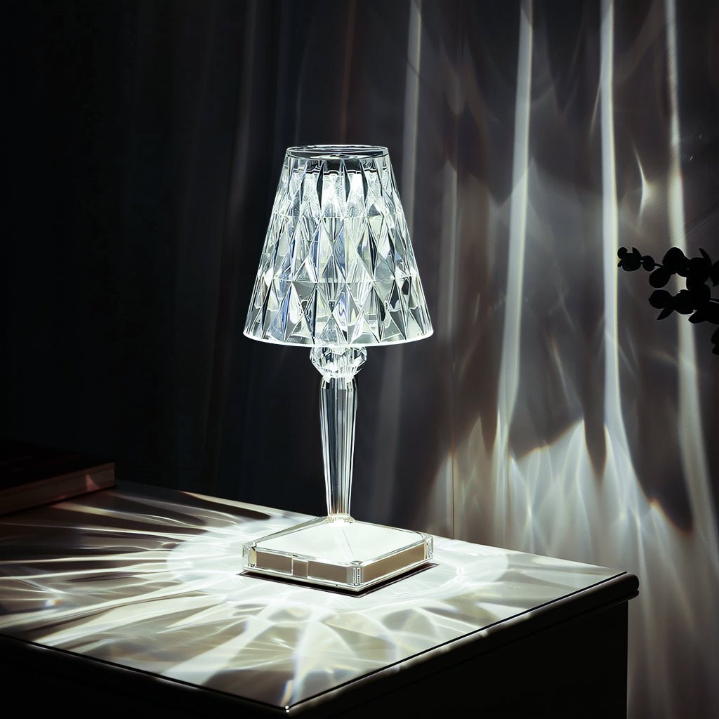 CrystalGlow™ Wireless Table Lamp Atmospheric | Table Lamp | LED | glass/Acrylic/crystal | 0.8W | Sleek Table Accent