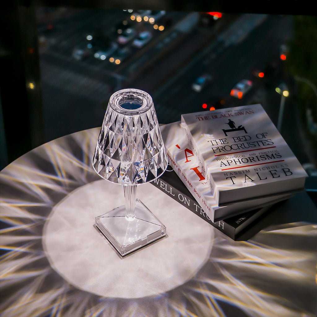 CrystalGlow™ Wireless Table Lamp Atmospheric | Table Lamp | LED | glass/Acrylic/crystal | 0.8W | Sleek Table Accent
