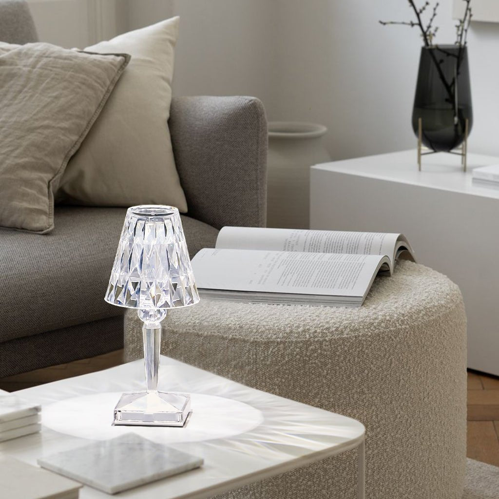 CrystalGlow™ Wireless Table Lamp Atmospheric | Table Lamp | LED | glass/Acrylic/crystal | 0.8W | Sleek Table Accent