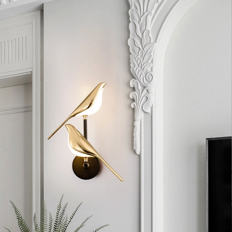 VogelLicht Scandinavian bird wall lamp | Wall Lamp | Led | 90V - 260V | Elegant Wall Illumination