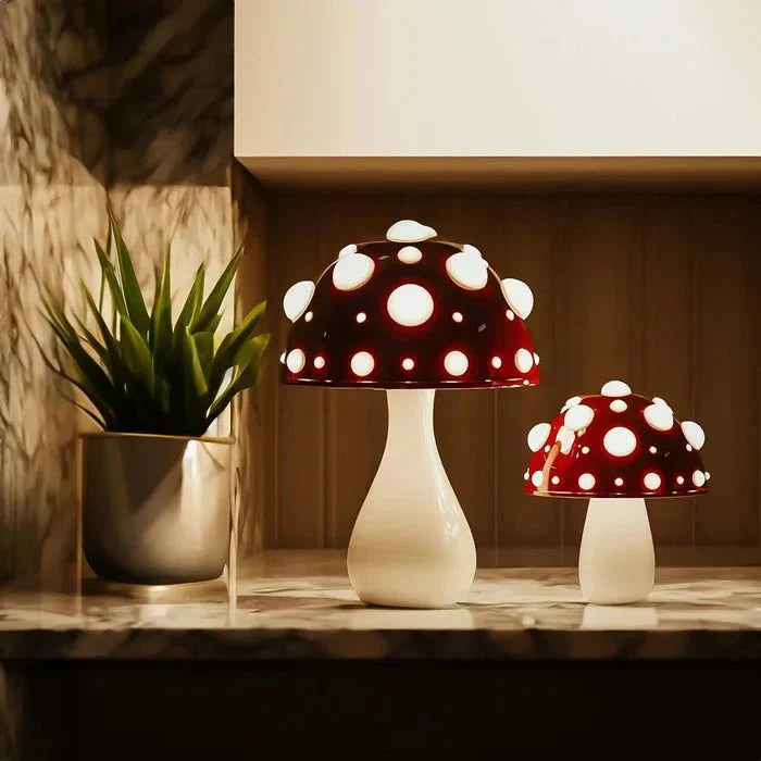 GlowNook™ Mushroom Table Lamp Unique | Table Lamp | LED | plastic/metal | Sleek Table Accent
