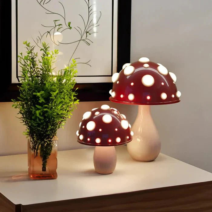 GlowNook™ Mushroom Table Lamp Unique | Table Lamp | LED | plastic/metal | Sleek Table Accent