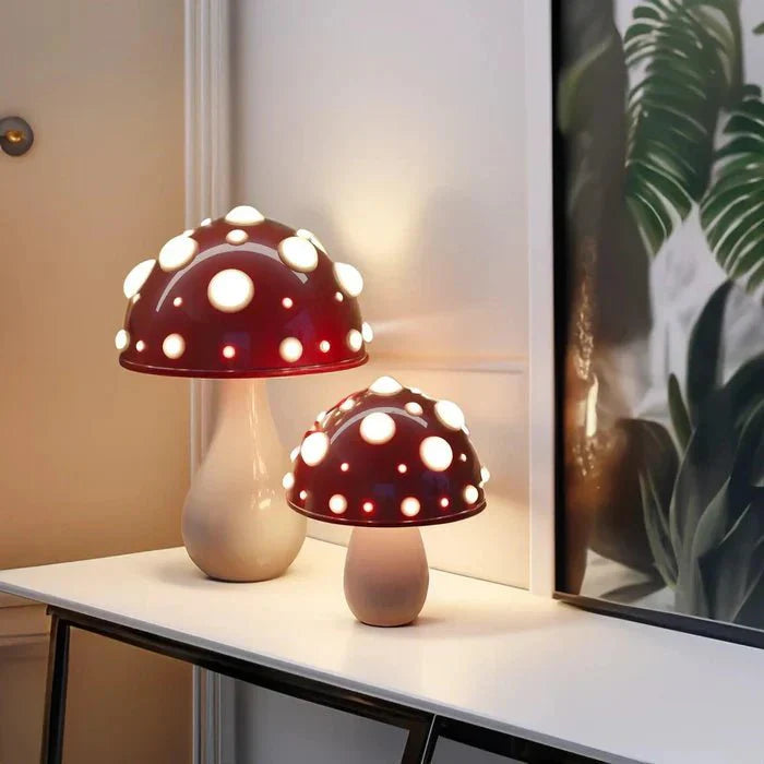 GlowNook™ Mushroom Table Lamp Unique | Table Lamp | LED | plastic/metal | Sleek Table Accent