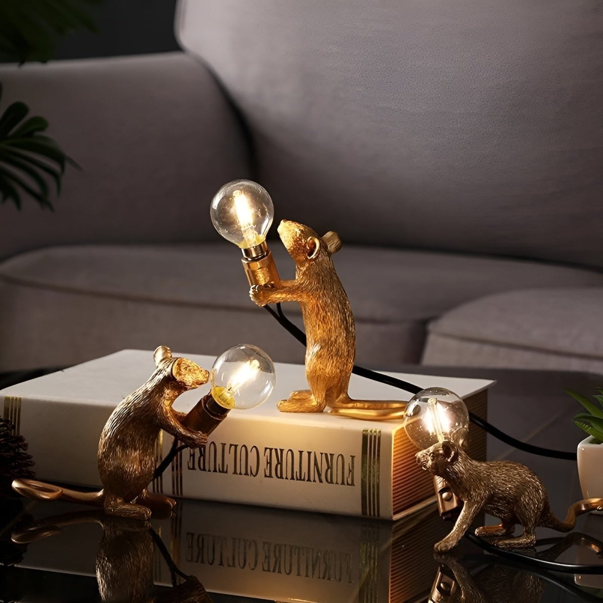 Mouse Table Lamp Unique | Table Lamp | LED | resin | 90V-260V | Sleek Table Accent