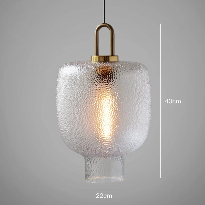 Clear Frosted Glass Hanging Lamp | Lighting | brass/glass | 110V-120V | Premium Lighting Solution