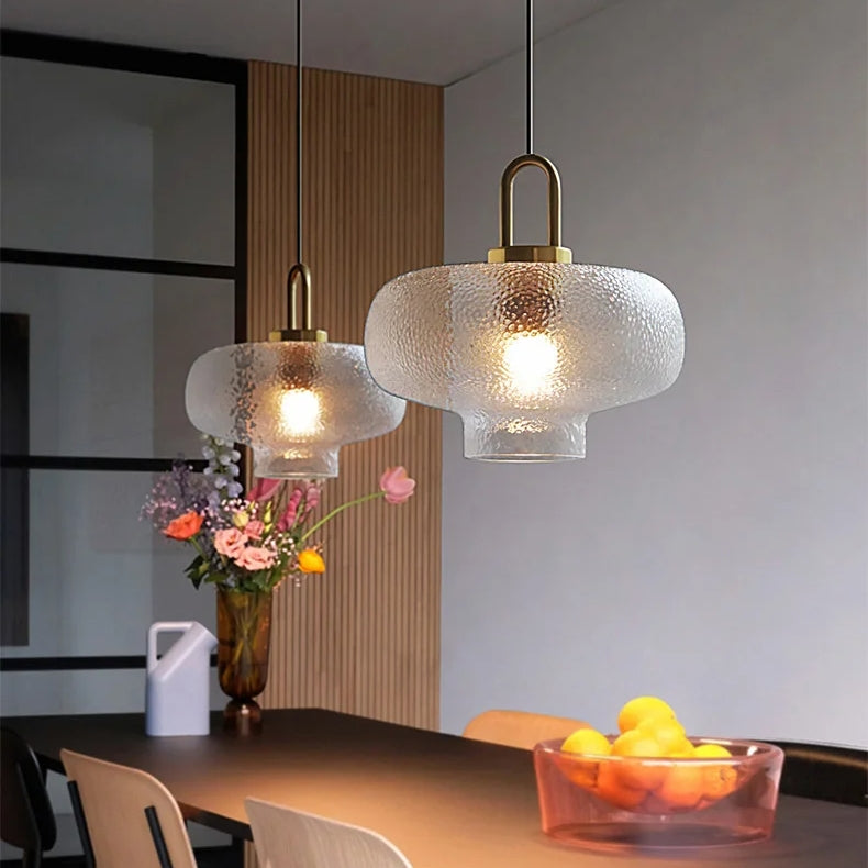 Clear Frosted Glass Hanging Lamp | Lighting | brass/glass | 110V-120V | Premium Lighting Solution