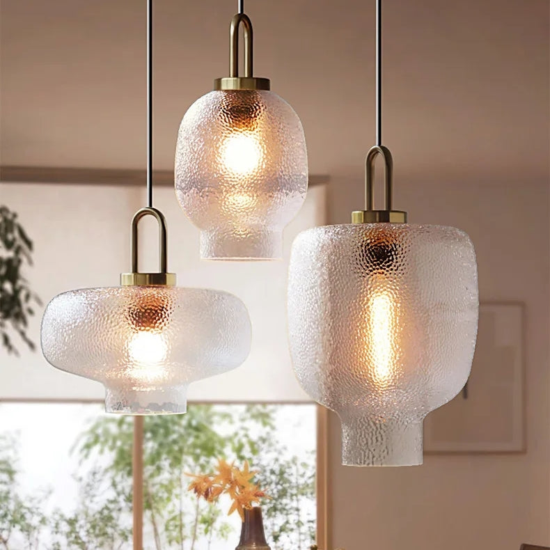 Clear Frosted Glass Hanging Lamp | Lighting | brass/glass | 110V-120V | Premium Lighting Solution
