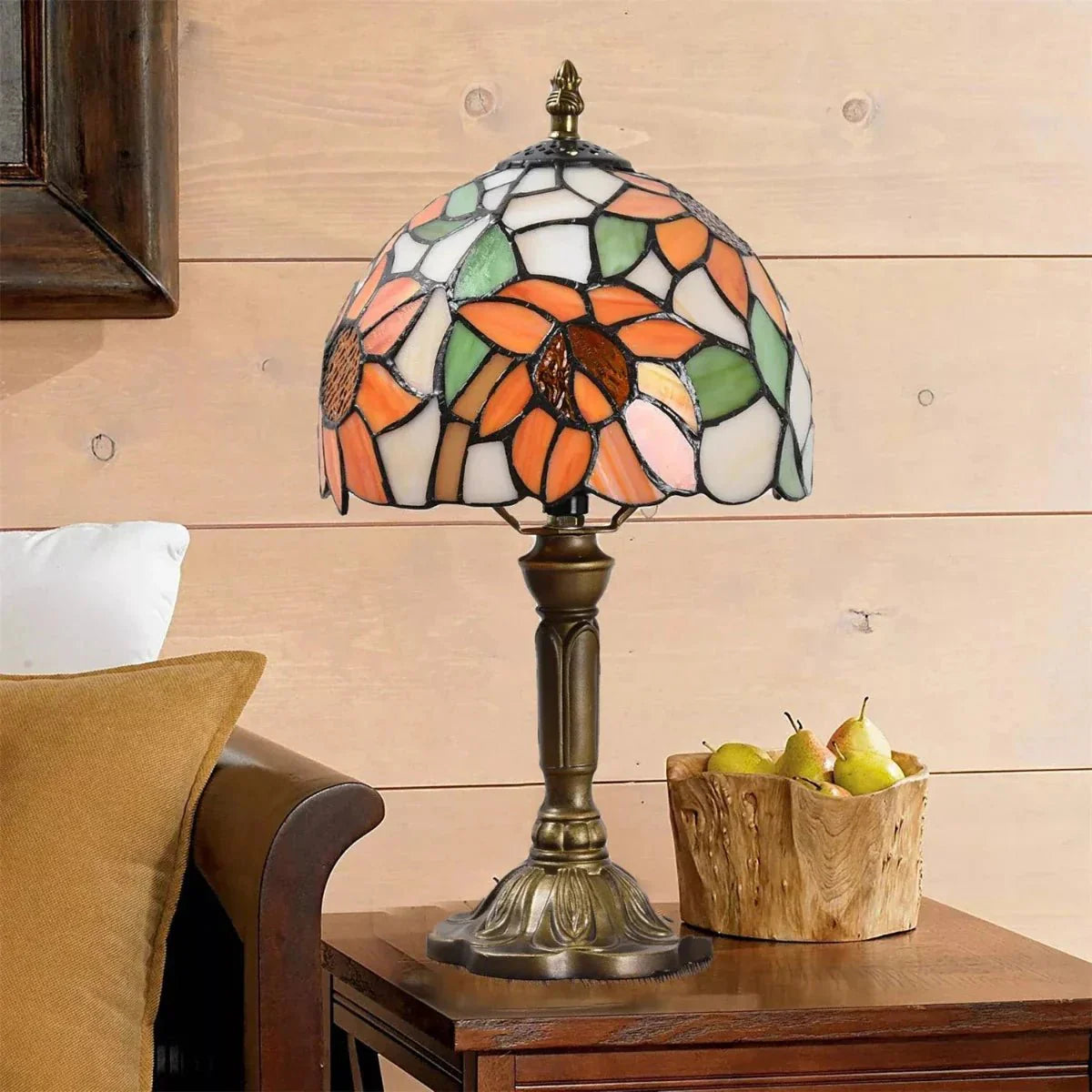 Artistry™ Antique Stained Glass Lamp | Table Lamp | Glass/metal | 220V | Sleek Table Accent