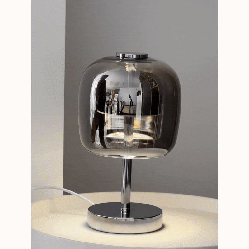 Elegant Table Lamp Plated | Table Lamp | LED | Glass/metal | Sleek Table Accent