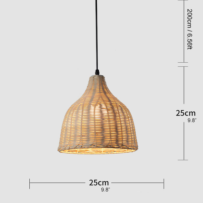 Bamboo Rattan Basket Hanging Lamp | Lighting | bamboo/rattan | 40W | Premium Lighting Solution