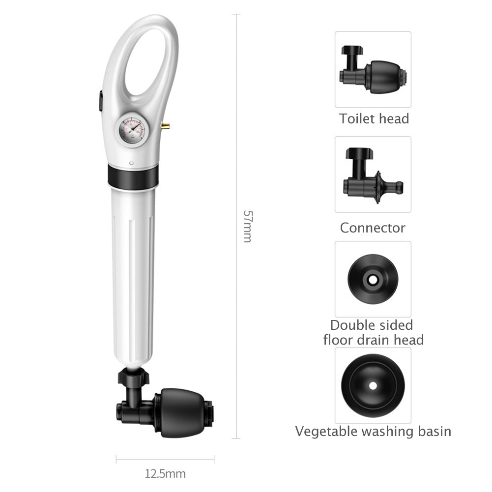 PlungeMax Ultra high pressure toilet unblocker drain blower | By Stopper | ABS | Functional Home Appliance